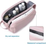 BAGSMART Toiletry Bag for Men, Travel Toiletry Organizer Dopp Kit Water-resistant Shaving Bag for Toiletries Accessories, Black - Image 4